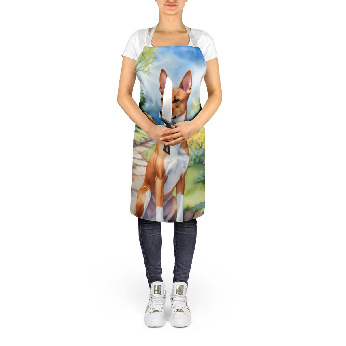 Basenji Spring Garden Apron