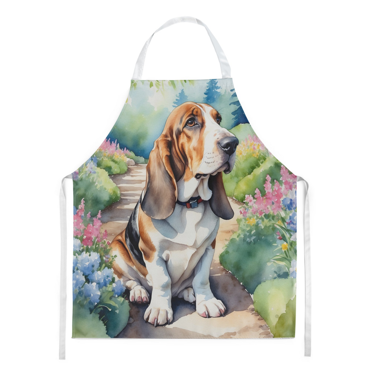 Basset Hound Spring Garden Apron