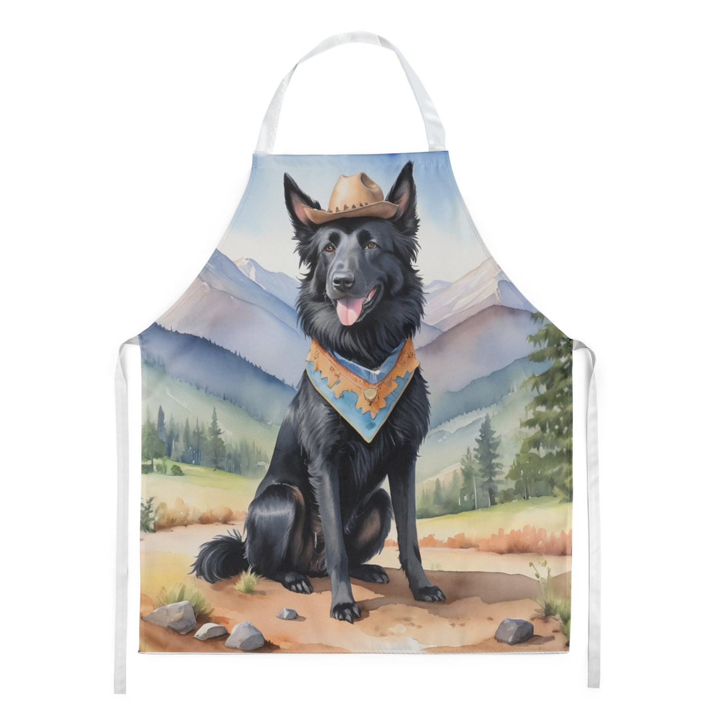 Belgian Sheepdog Cowboy Welcome Apron