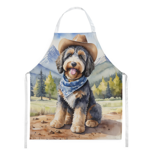 Bernedoodle Cowboy Welcome Apron