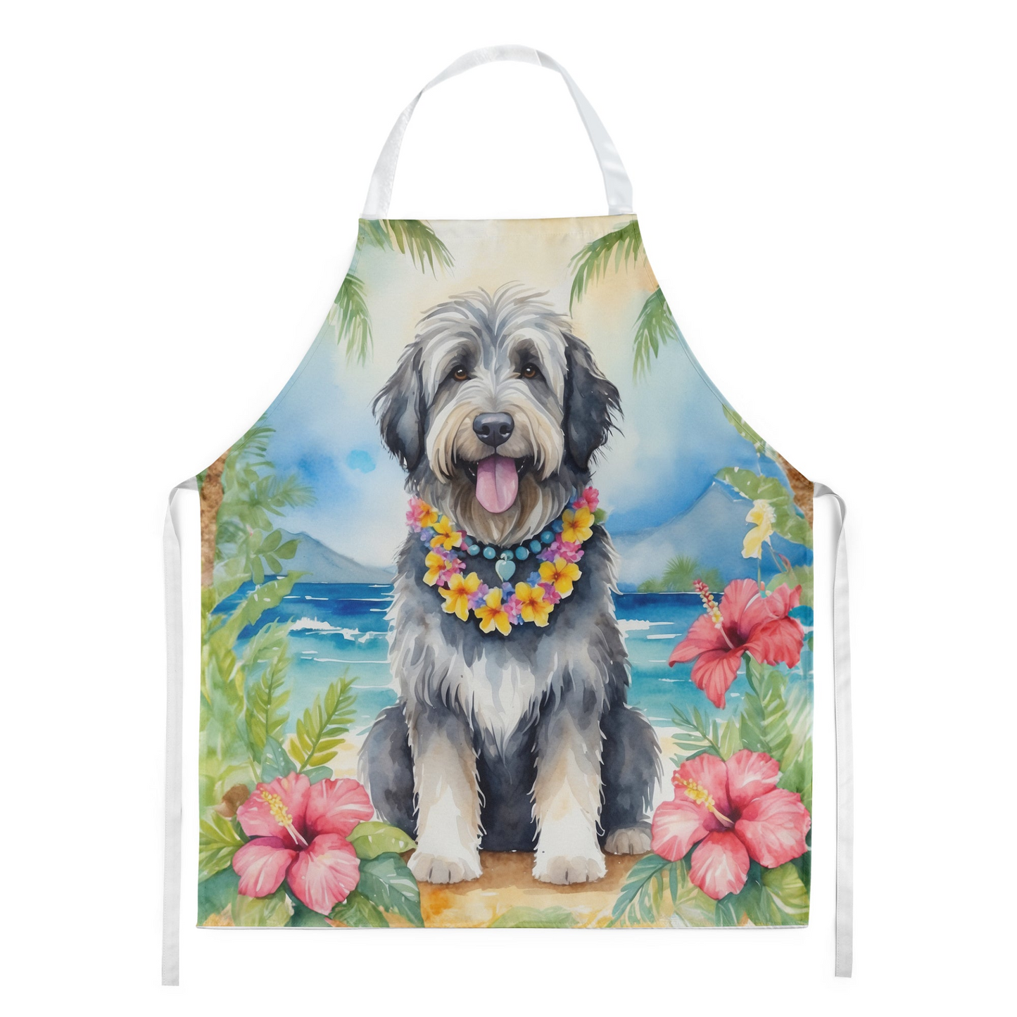 Bergamasco Sheepdog Luau Apron