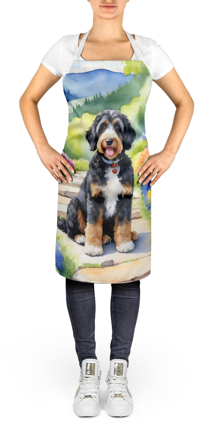 Bernedoodle Spring Path Apron