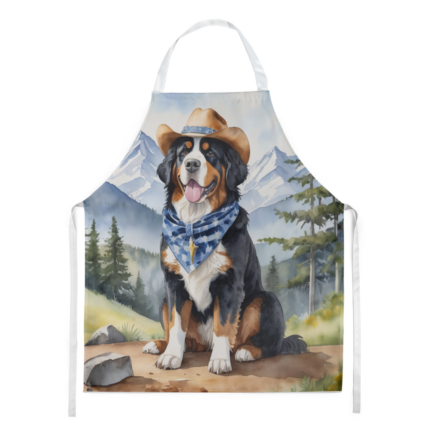 Bernese Mountain Dog Cowboy Welcome Apron