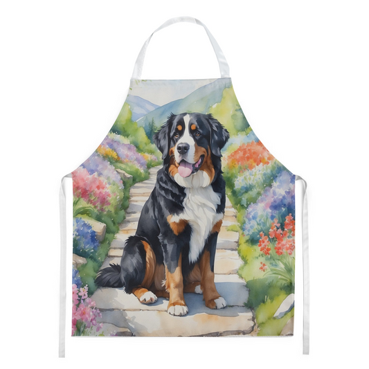 Bernese Mountain Dog Spring Path Apron