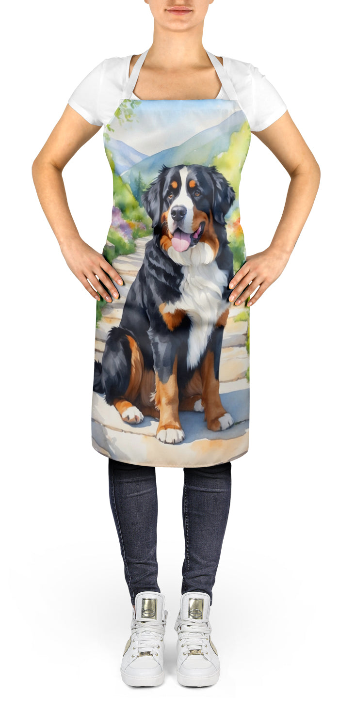 Bernese Mountain Dog Spring Path Apron