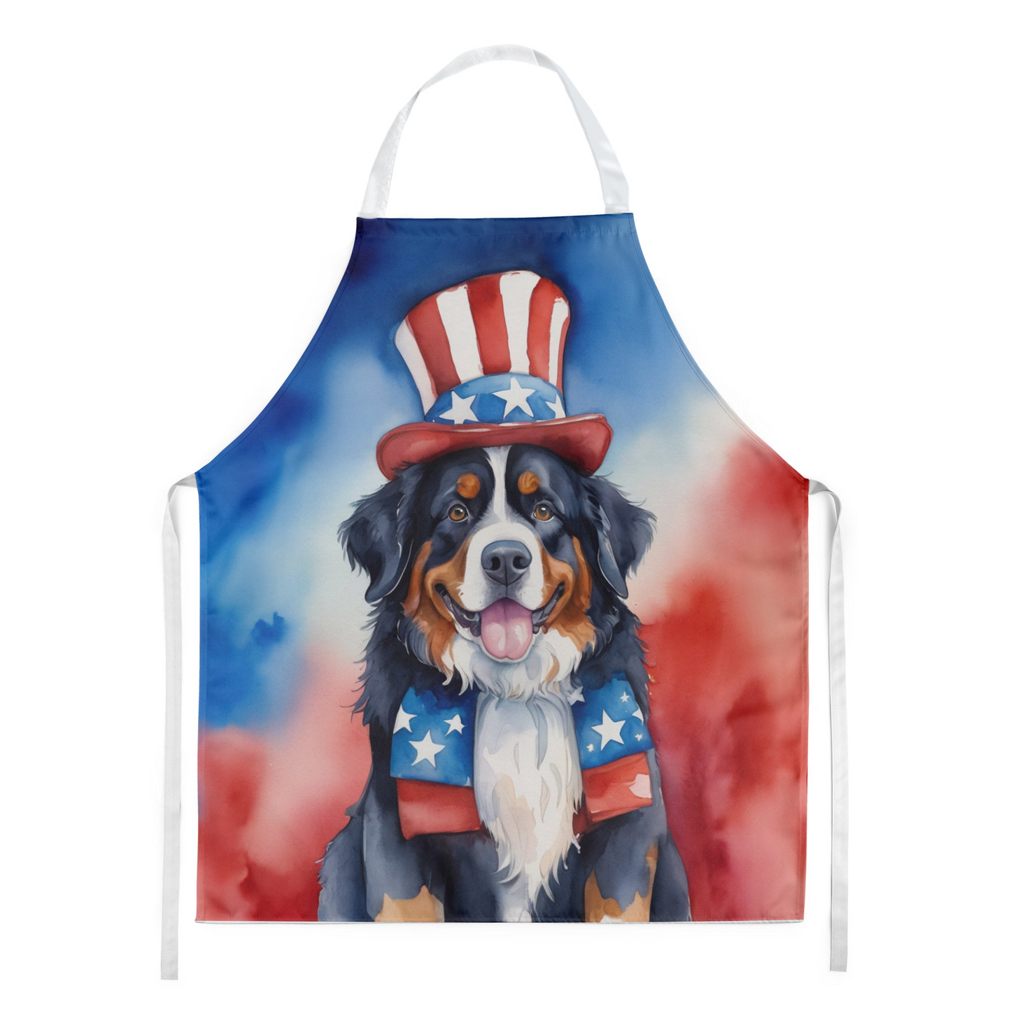 Bernese Mountain Dog Patriotic American Apron