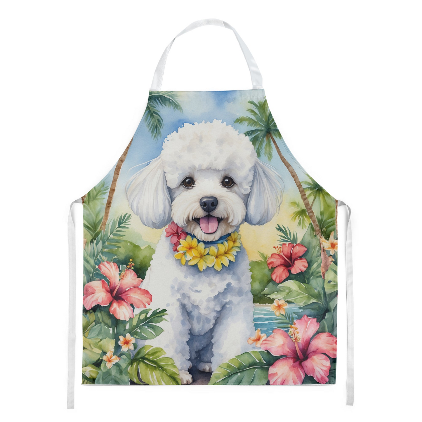 Bichon Frise Luau Apron