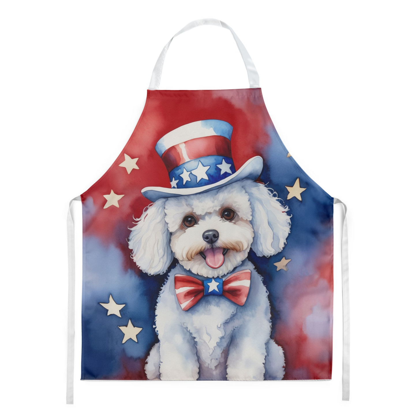 Bichon Frise Patriotic American Apron