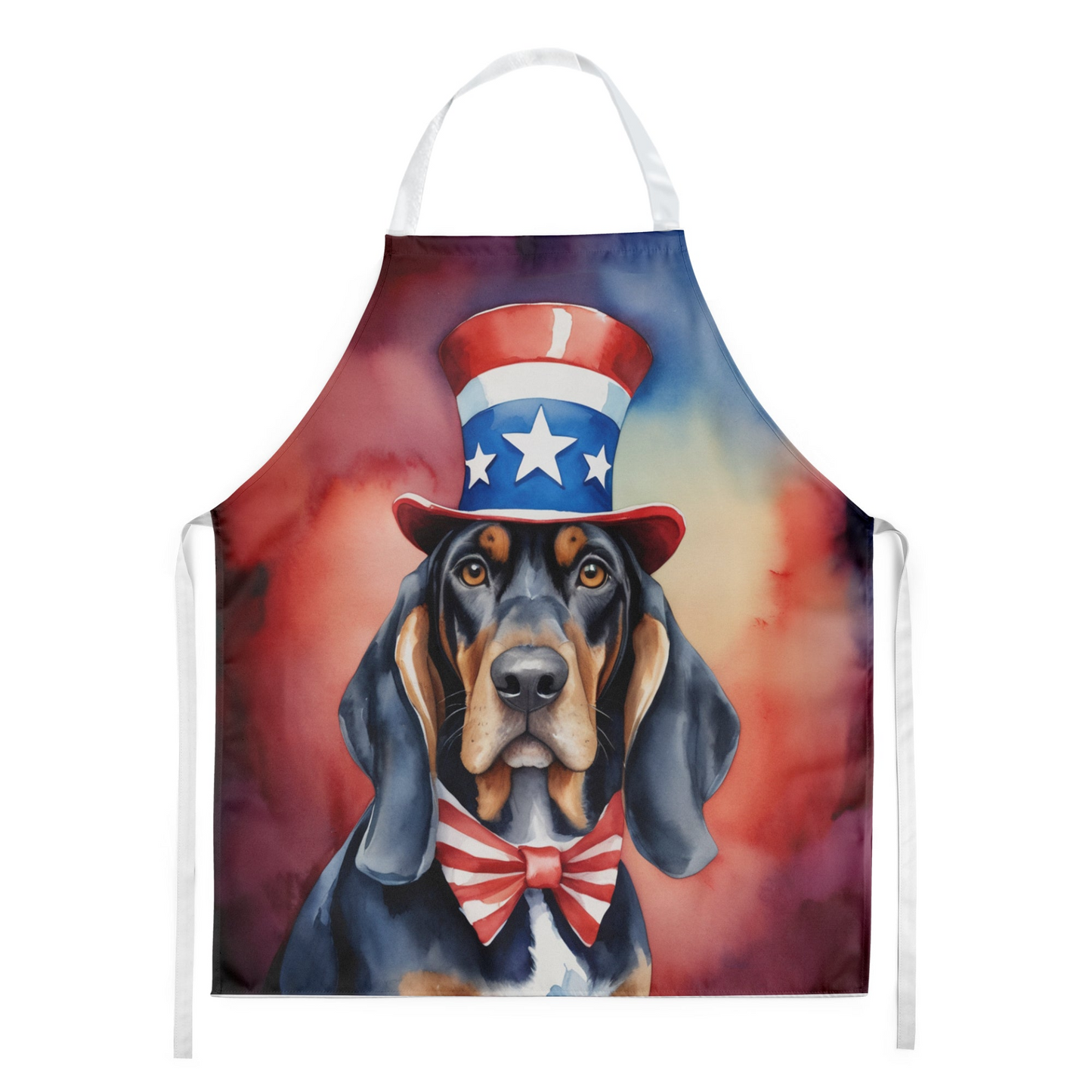 Black and Tan Coonhound Patriotic American Apron