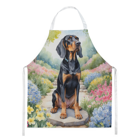 Black and Tan Coonhound Spring Path Apron