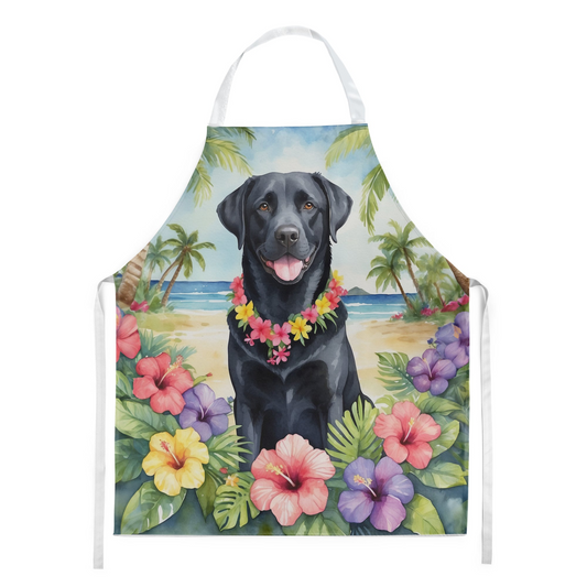 Black Labrador Retriever Luau Apron