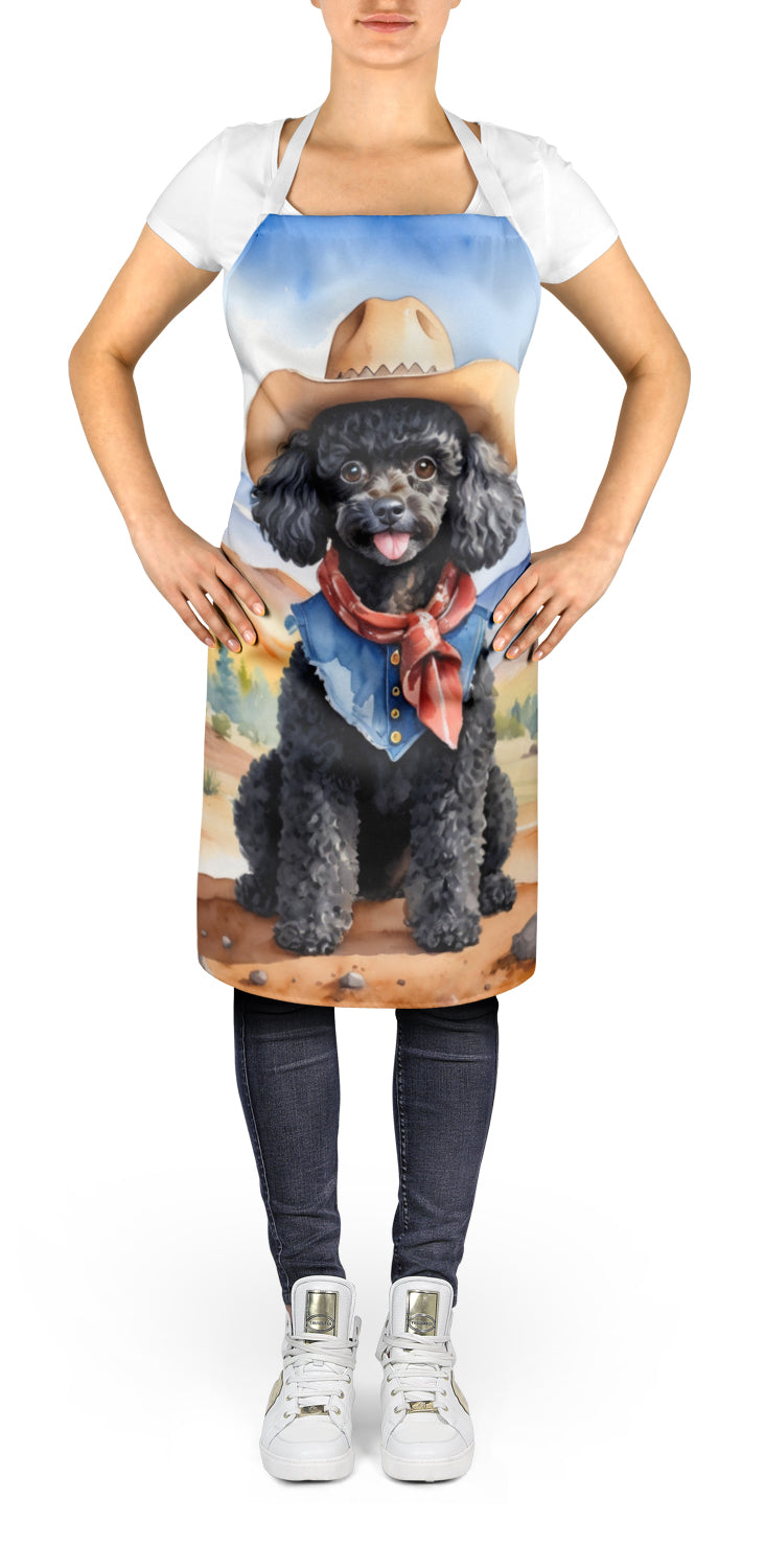 Black Poodle Cowboy Welcome Apron