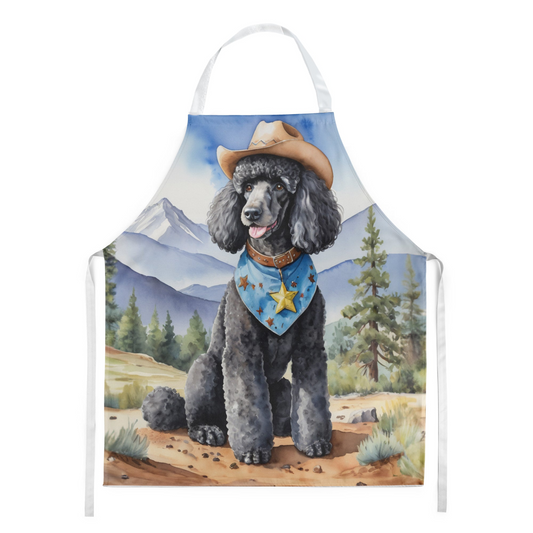 Black Poodle Cowboy Welcome Apron