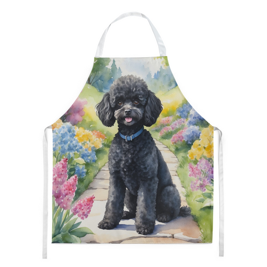 Black Poodle Spring Path Apron