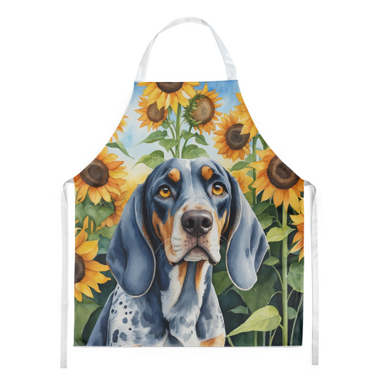 Bluetick Coonhound in Sunflowers Apron