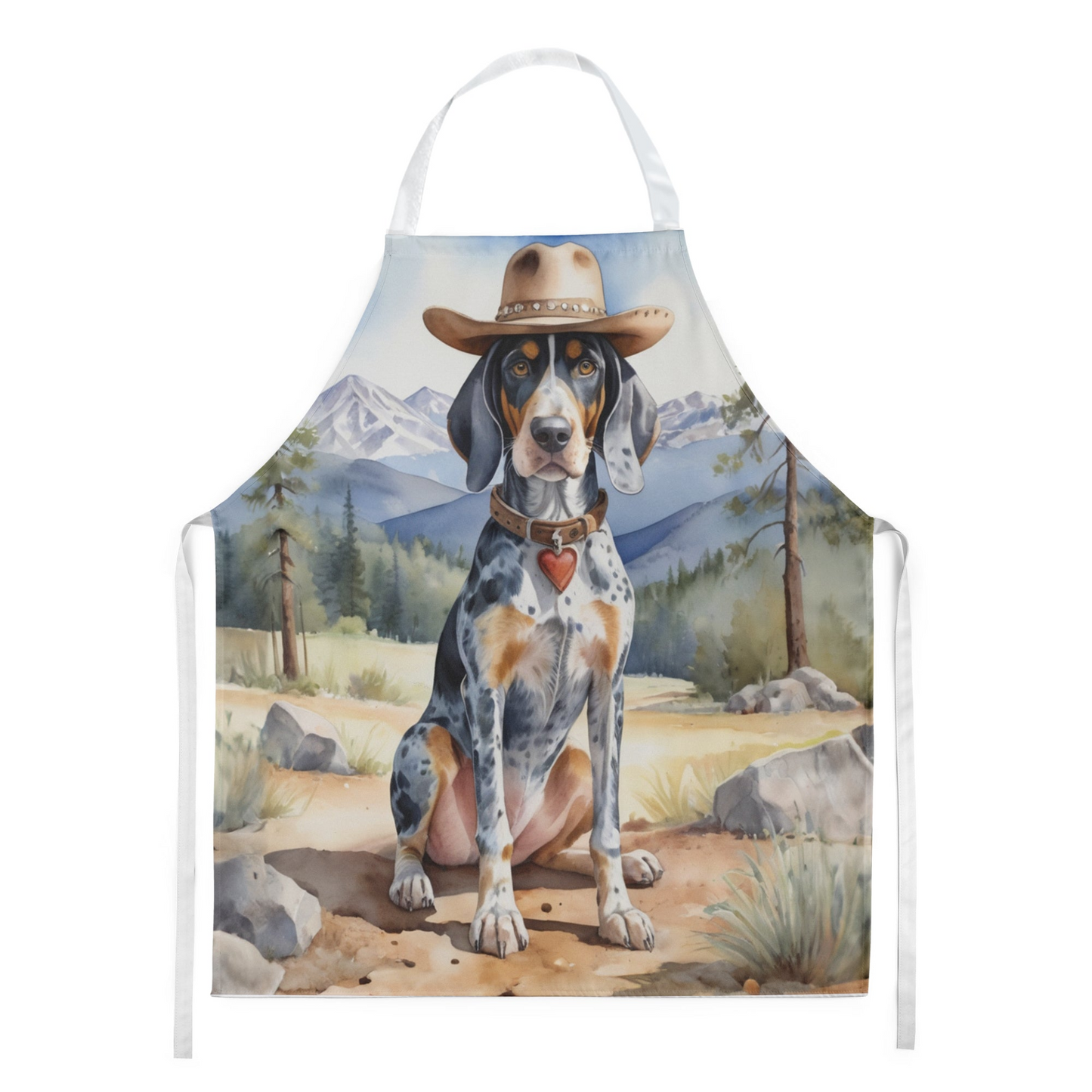 Bluetick Coonhound Cowboy Welcome Apron