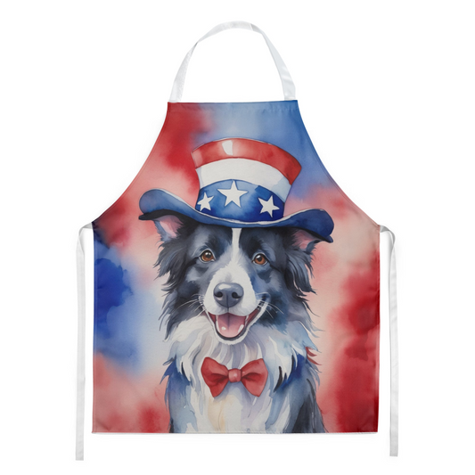 Border Collie Patriotic American Apron