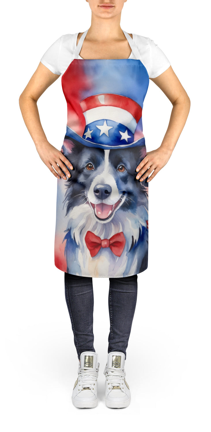 Border Collie Patriotic American Apron