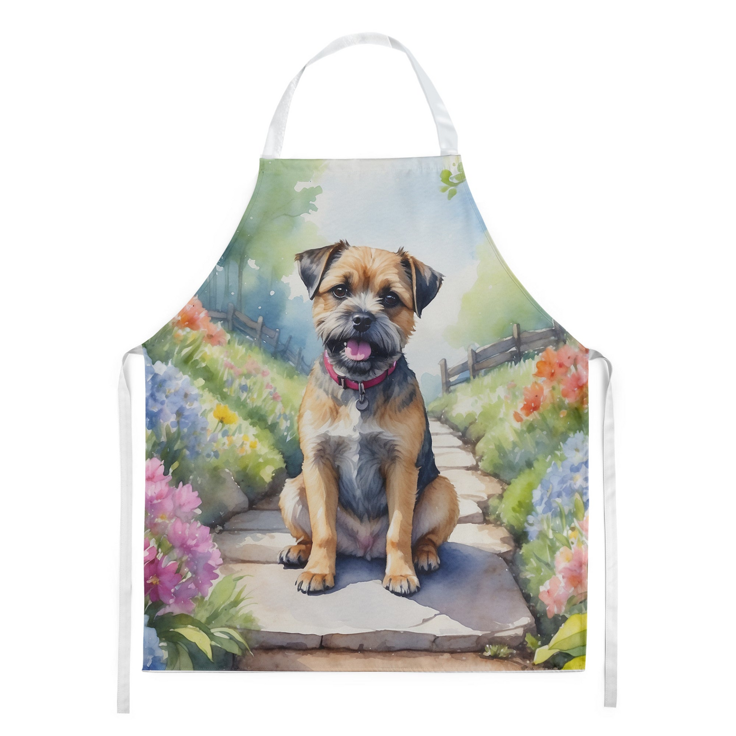 Border Terrier Spring Path Apron