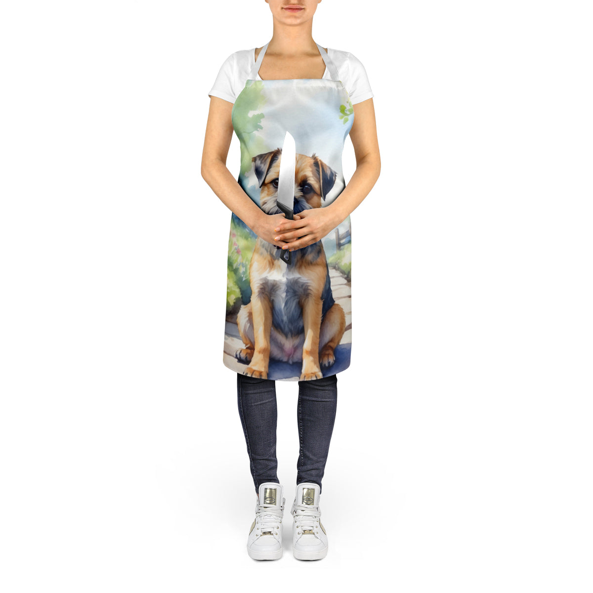 Border Terrier Spring Path Apron