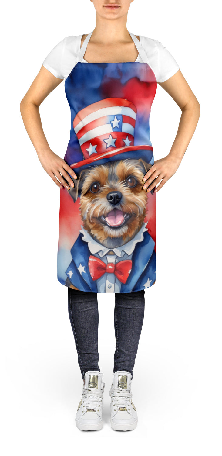 Border Terrier Patriotic American Apron