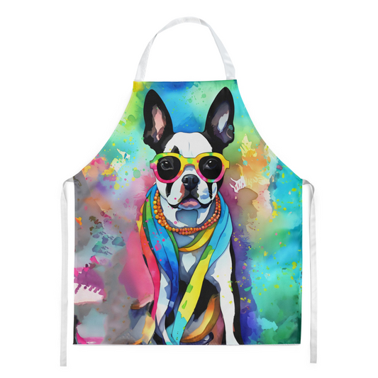 Boston Terrier Hippie Dawg Apron