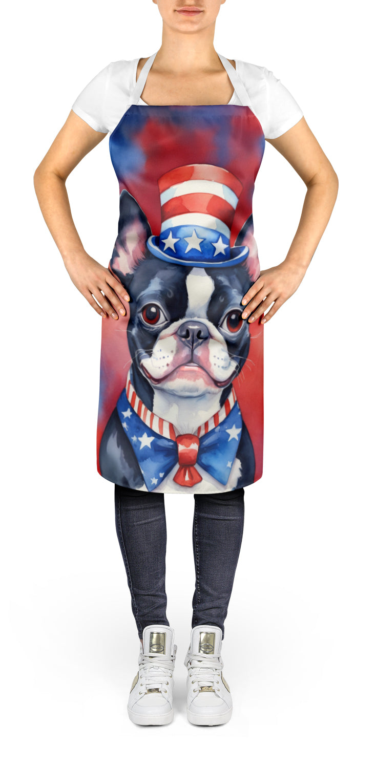 Boston Terrier Patriotic American Apron