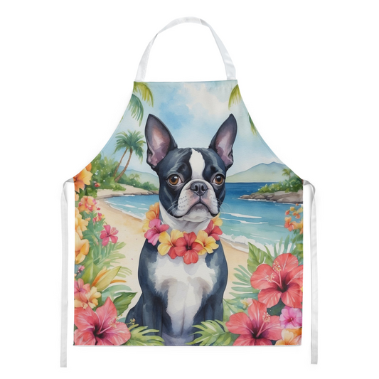 Boston Terrier Luau Apron