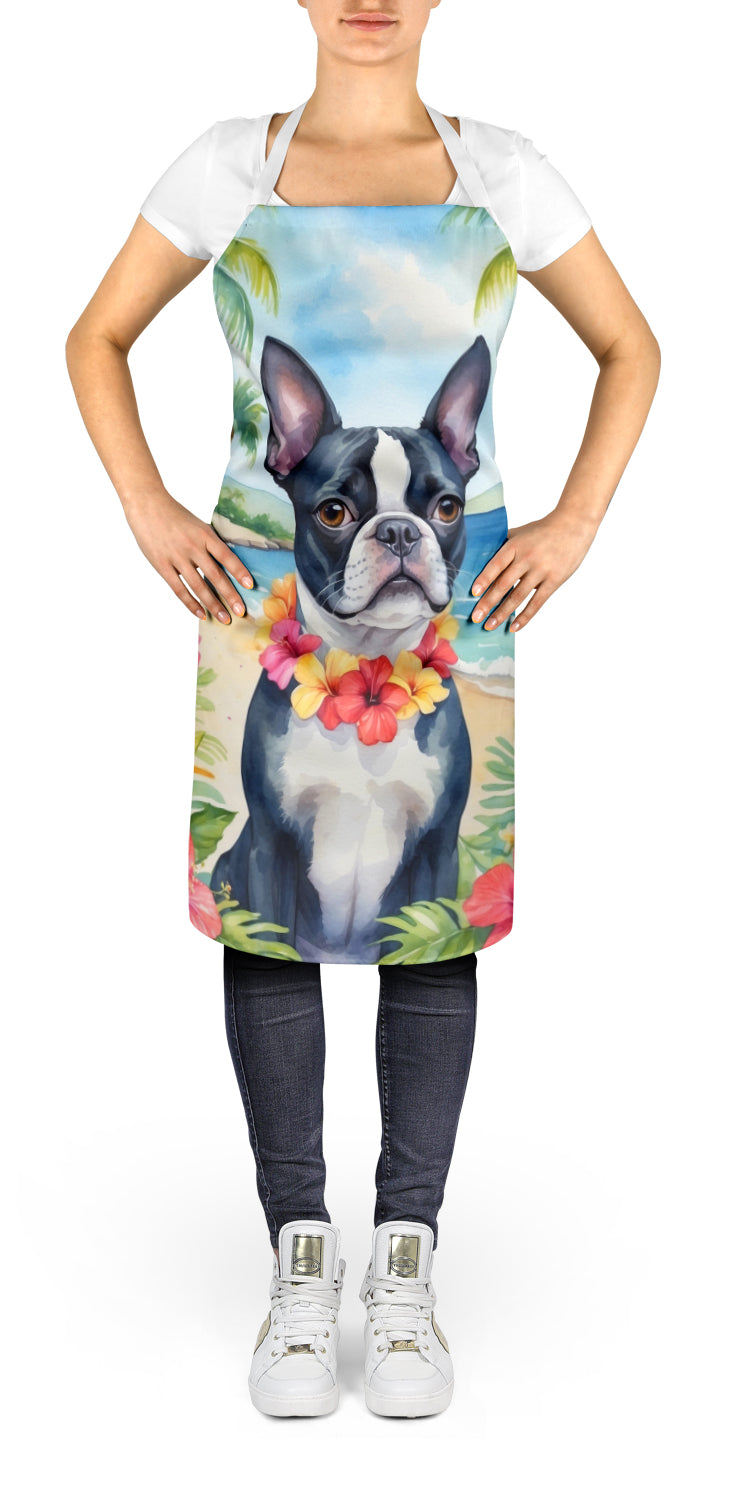 Boston Terrier Luau Apron