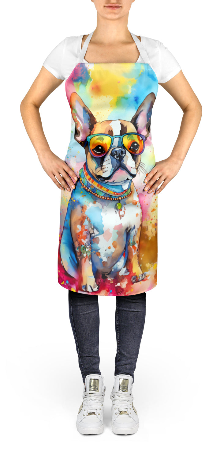 Boston Terrier Hippie Dawg Apron