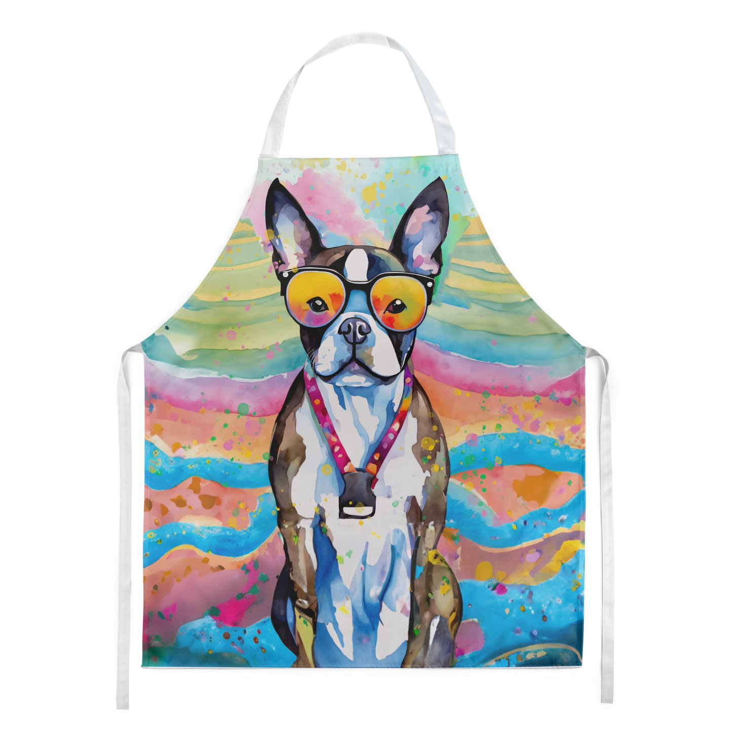 Boston Terrier Hippie Dawg Apron