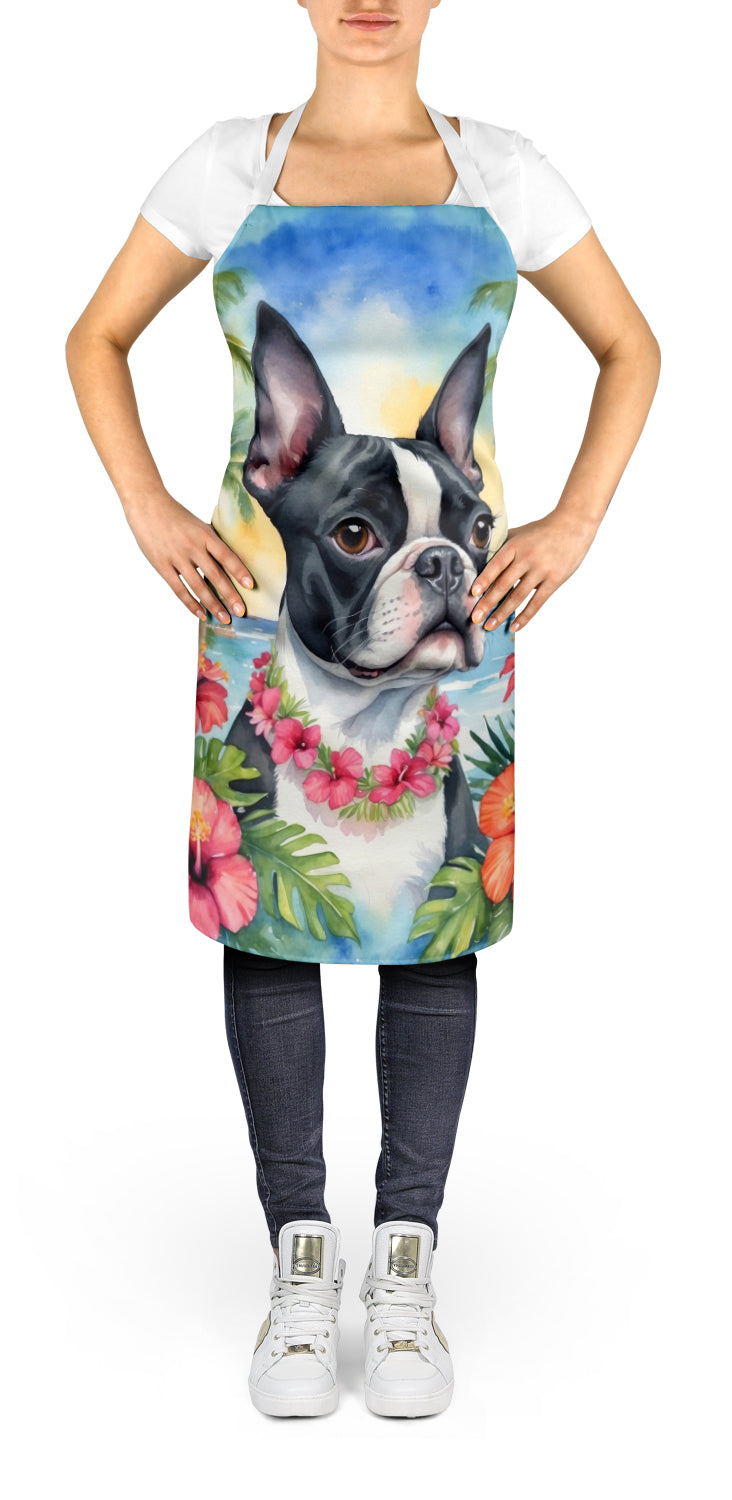 Boston Terrier Luau Apron