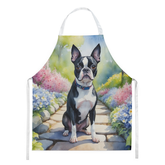 Boston Terrier Spring Path Apron