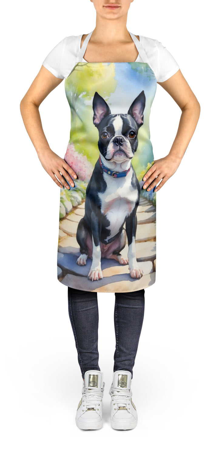 Boston Terrier Spring Path Apron