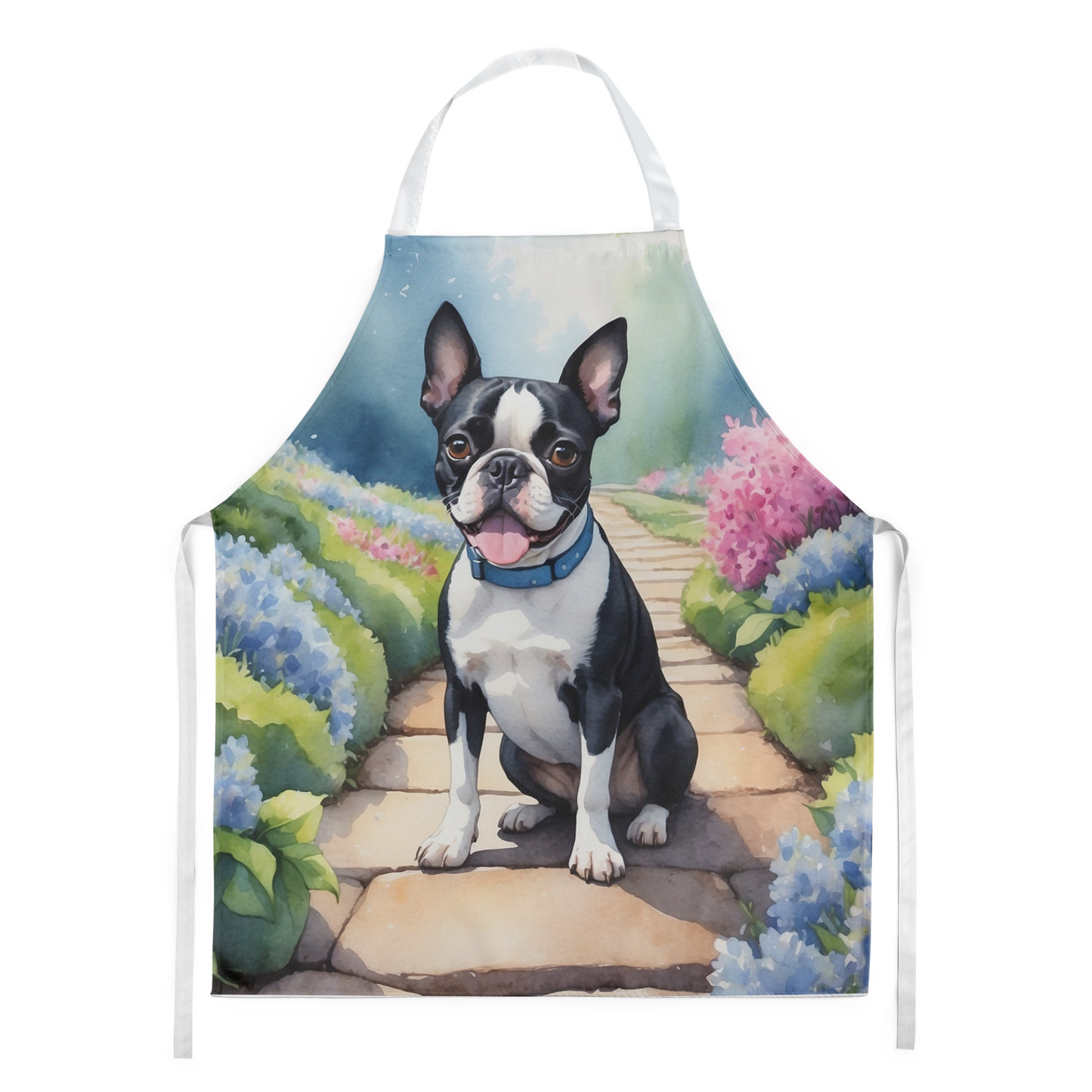 Boston Terrier Spring Path Apron