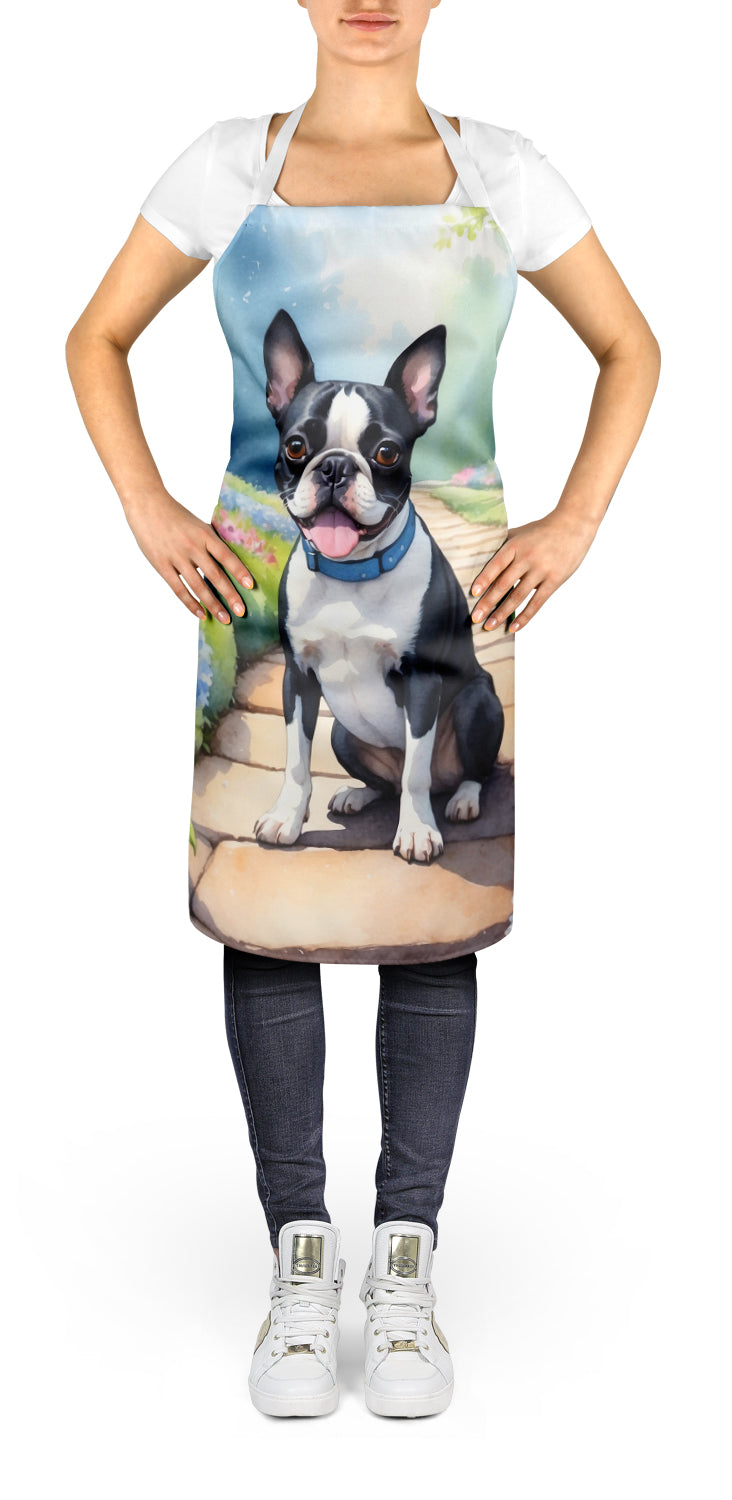 Boston Terrier Spring Path Apron