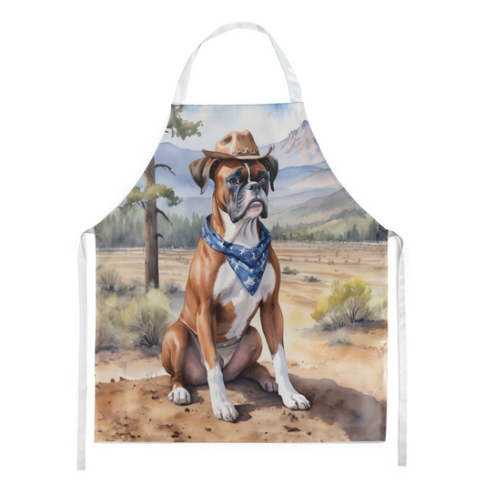 Boxer Cowboy Welcome Apron