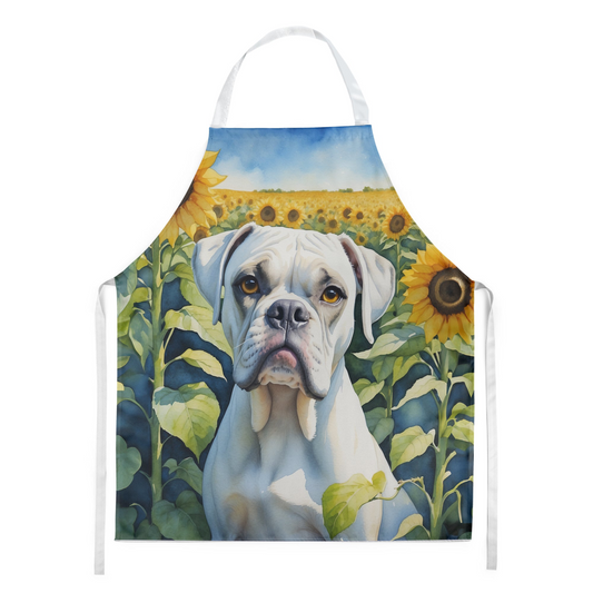 Boxer in Sunflowers Apron