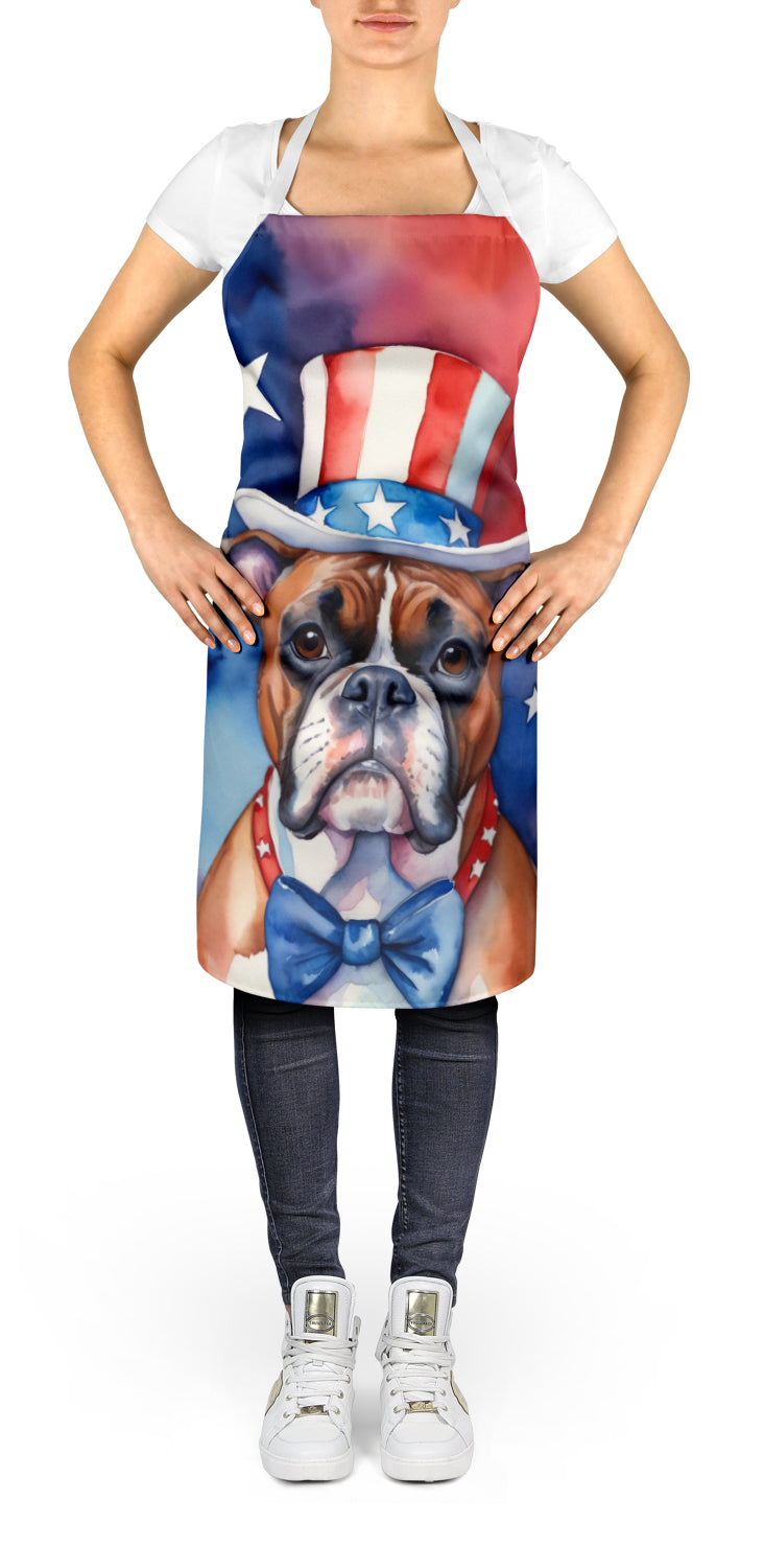 Boxer Patriotic American Apron