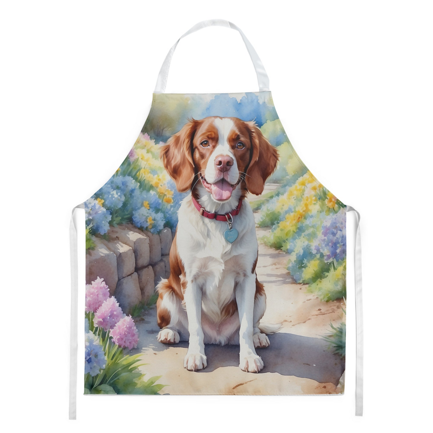 Brittany Spaniel Spring Path Apron