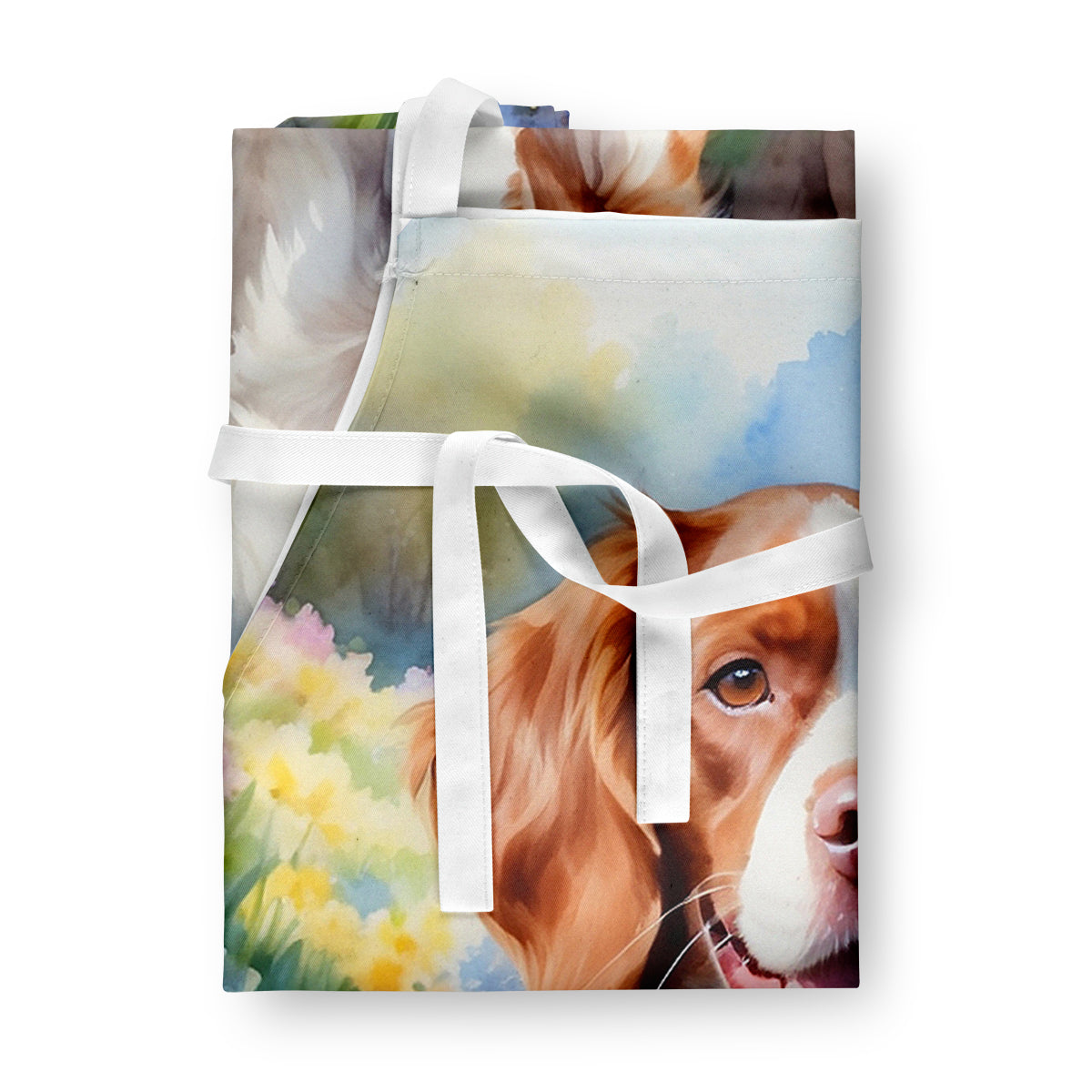 Brittany Spaniel Spring Path Apron