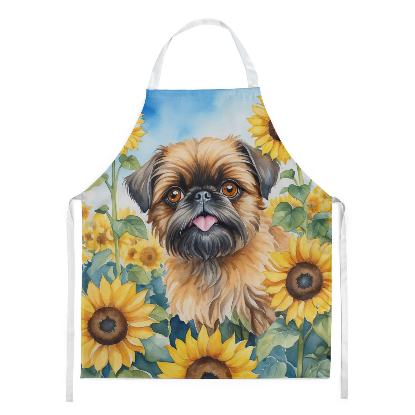 Brussels Griffon in Sunflowers Apron