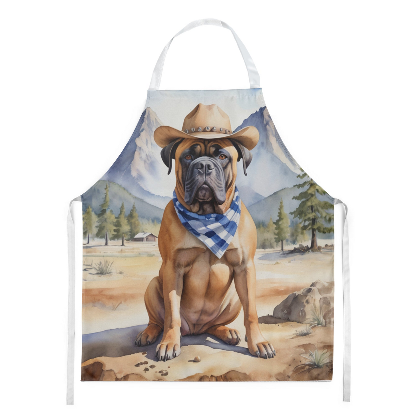 Bullmastiff Cowboy Welcome Apron