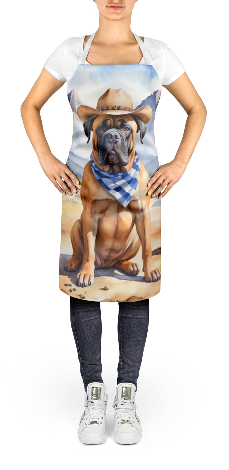 Bullmastiff Cowboy Welcome Apron