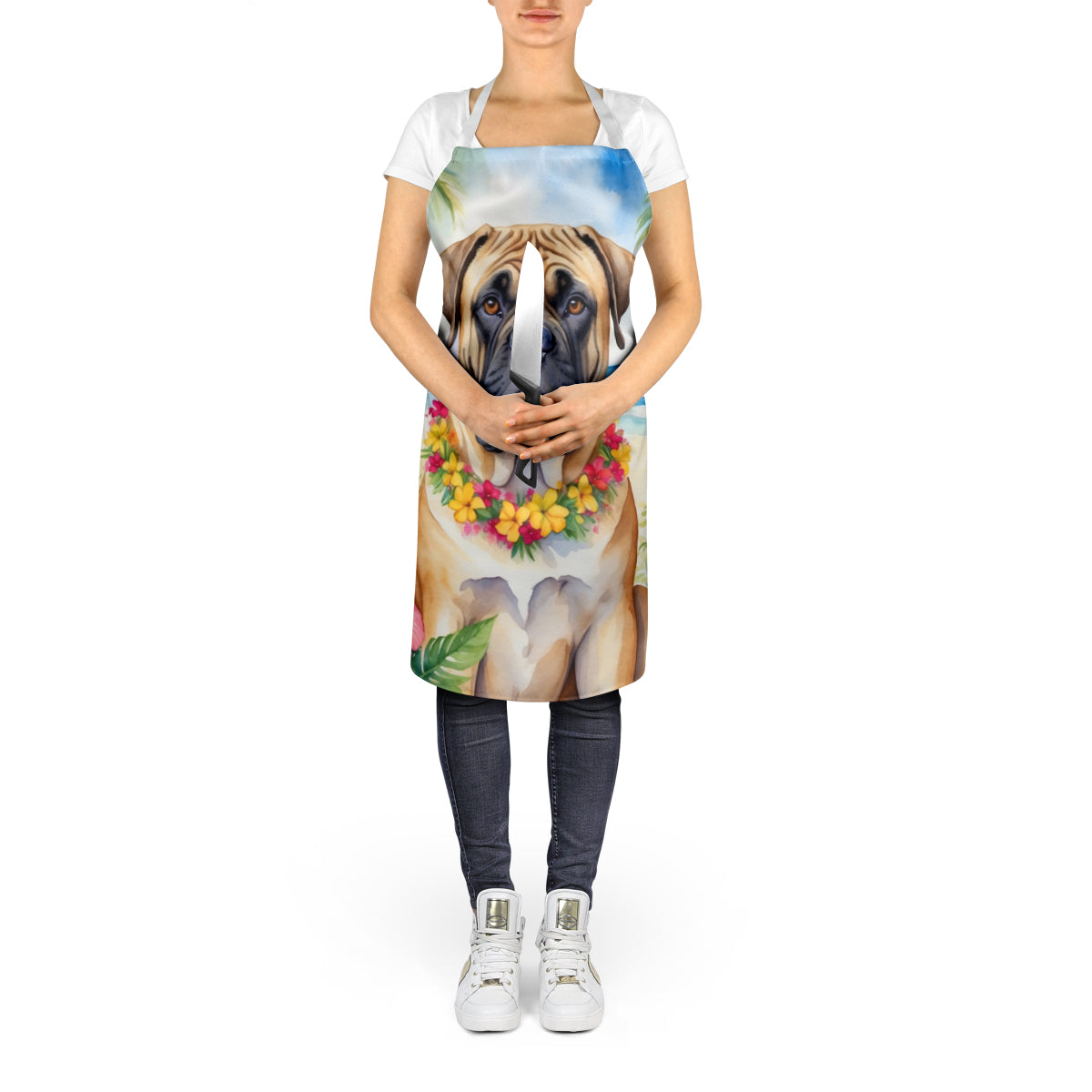 Bullmastiff Luau Apron