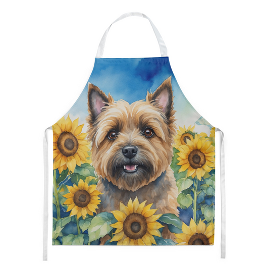 Cairn Terrier in Sunflowers Apron