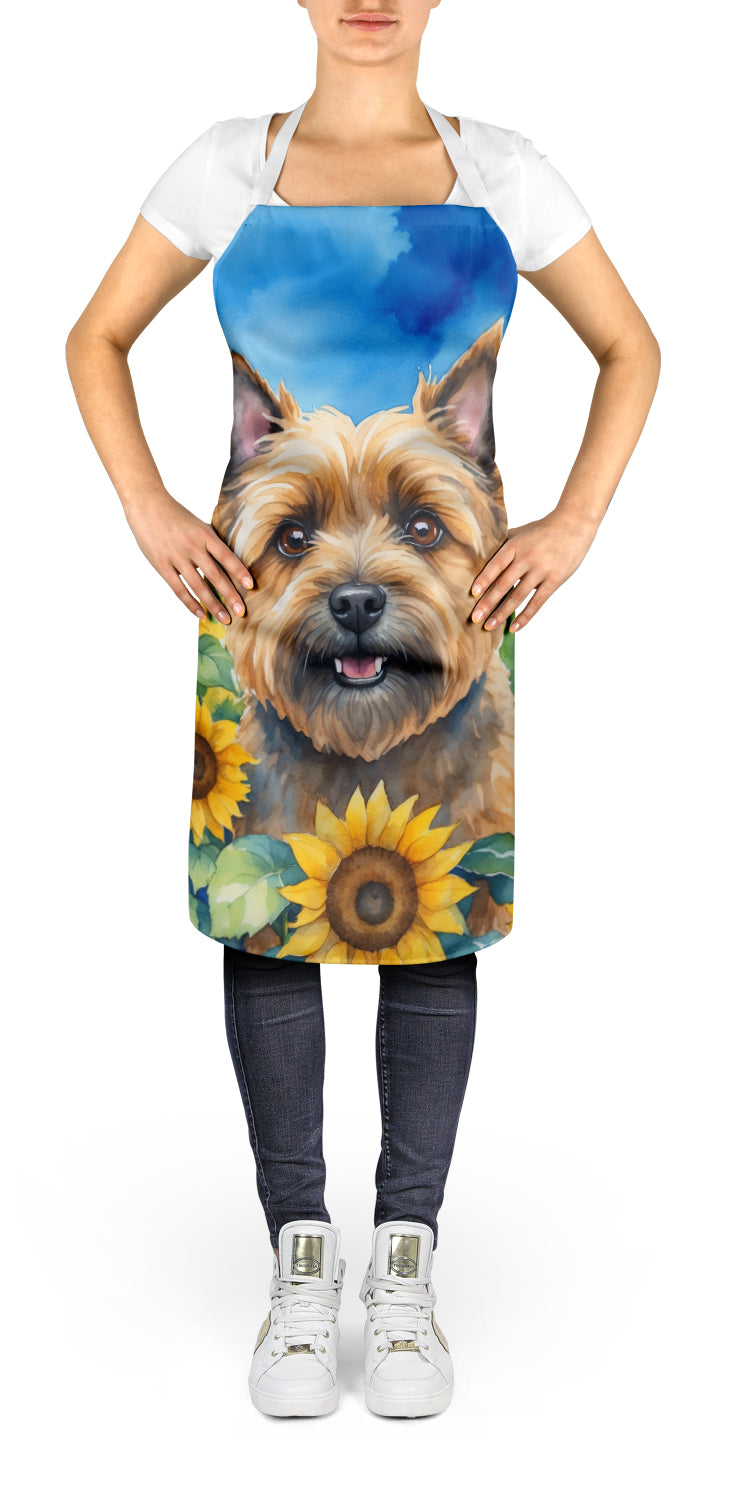 Cairn Terrier in Sunflowers Apron