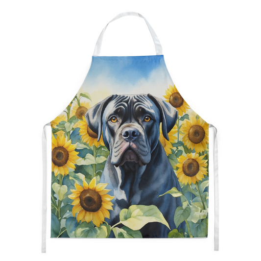 Cane Corso in Sunflowers Apron