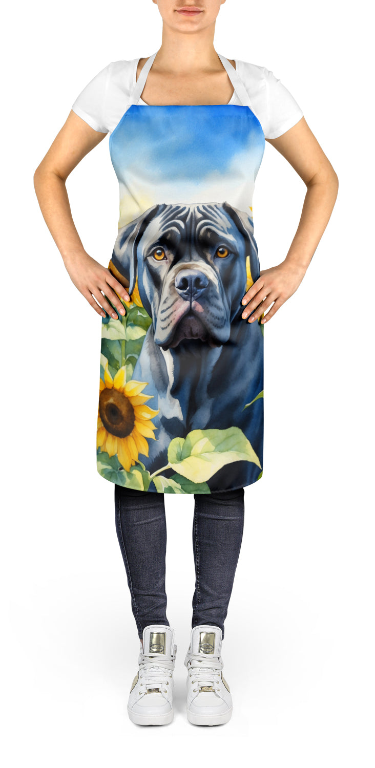 Cane Corso in Sunflowers Apron