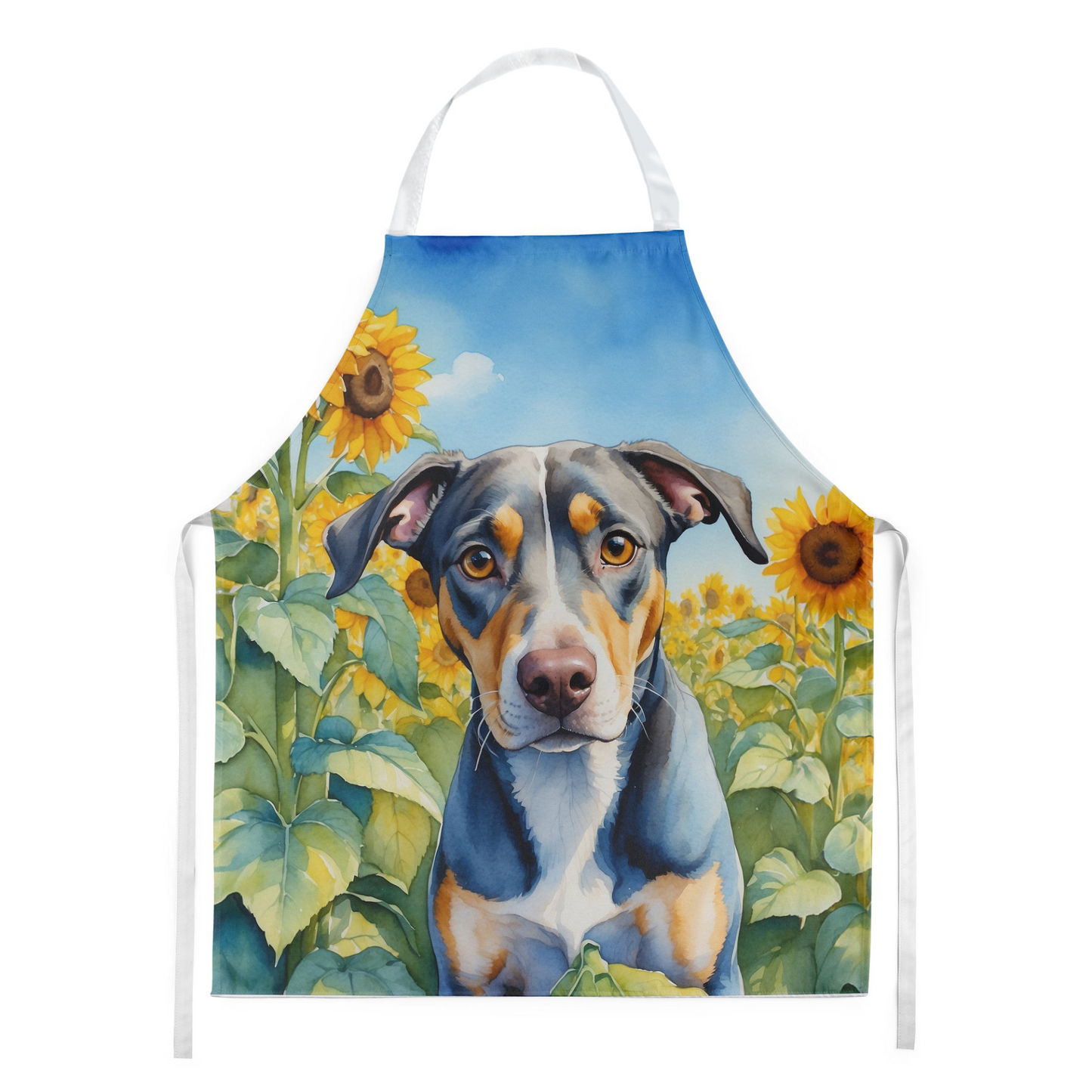 Catahoula in Sunflowers Apron